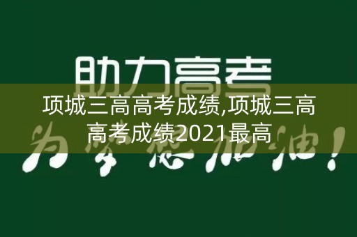 项城三高高考成绩,项城三高高考成绩2021最高
