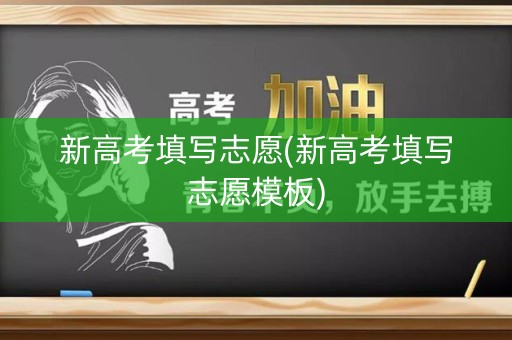 新高考填写志愿(新高考填写志愿模板)