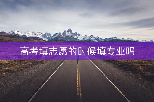 高考填志愿的时候填专业吗