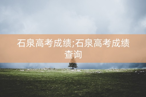 石泉高考成绩;石泉高考成绩查询