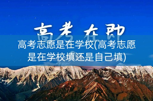 高考志愿是在学校(高考志愿是在学校填还是自己填)