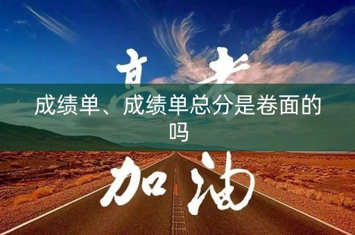 成绩单、成绩单总分是卷面的吗