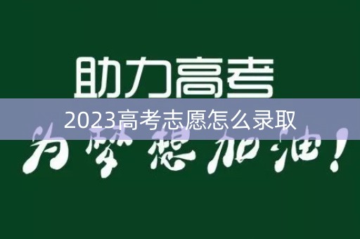 2023高考志愿怎么录取