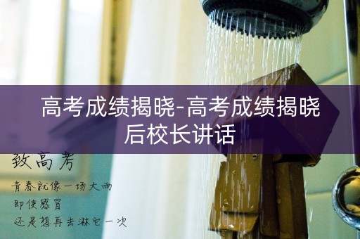 高考成绩揭晓-高考成绩揭晓后校长讲话