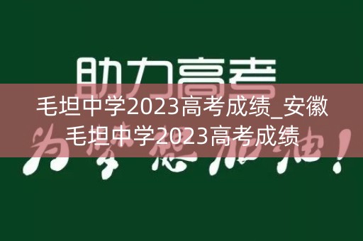 毛坦中学2023高考成绩_安徽毛坦中学2023高考成绩
