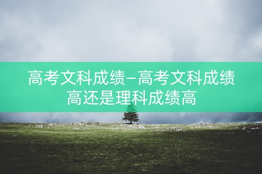 高考文科成绩—高考文科成绩高还是理科成绩高