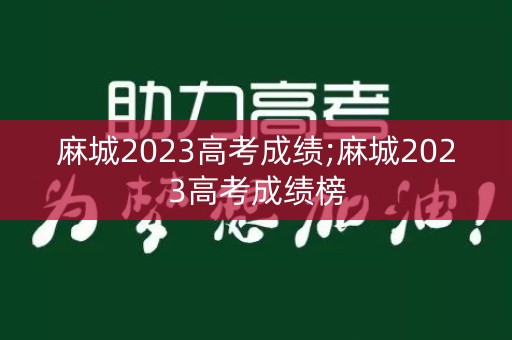 麻城2023高考成绩;麻城2023高考成绩榜