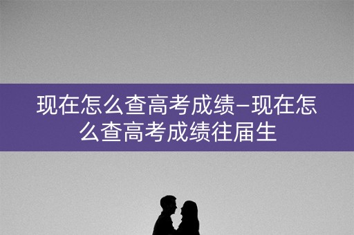 现在怎么查高考成绩—现在怎么查高考成绩往届生