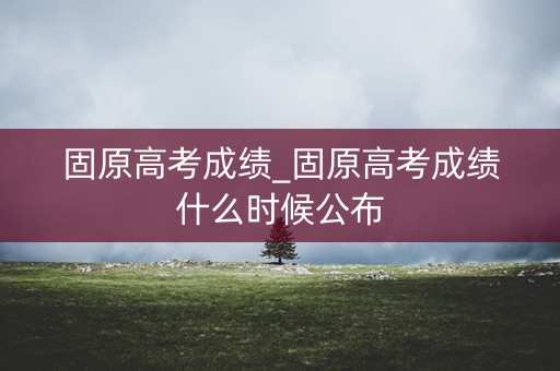 固原高考成绩_固原高考成绩什么时候公布