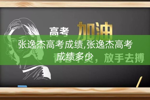张逸杰高考成绩,张逸杰高考成绩多少
