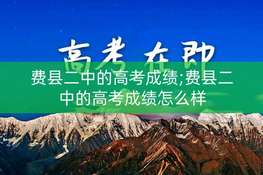 费县二中的高考成绩;费县二中的高考成绩怎么样