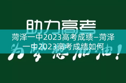 菏泽一中2023高考成绩—菏泽一中2023高考成绩如何