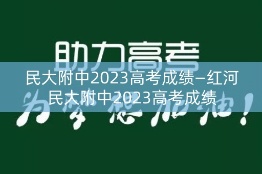 民大附中2023高考成绩—红河民大附中2023高考成绩