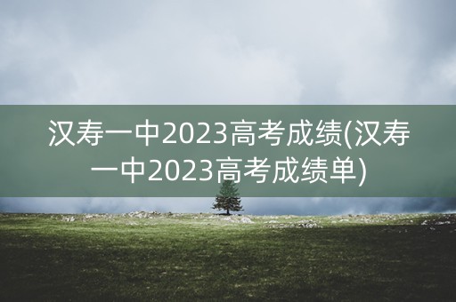 汉寿一中2023高考成绩(汉寿一中2023高考成绩单)