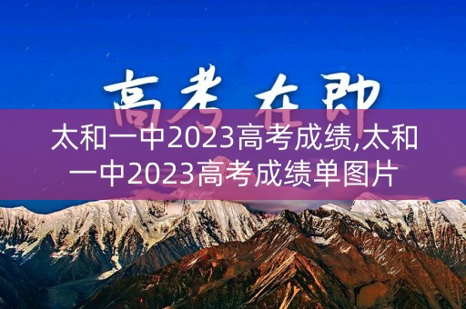太和一中2023高考成绩,太和一中2023高考成绩单图片