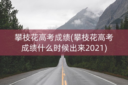 攀枝花高考成绩(攀枝花高考成绩什么时候出来2021)