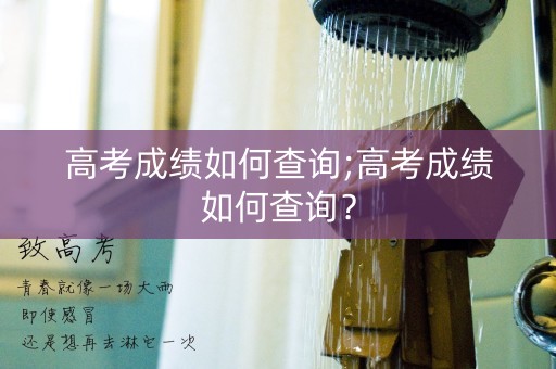 高考成绩如何查询;高考成绩如何查询？