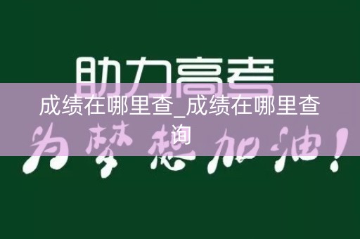 成绩在哪里查_成绩在哪里查询