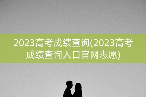 2023高考成绩查询(2023高考成绩查询入口官网志愿)