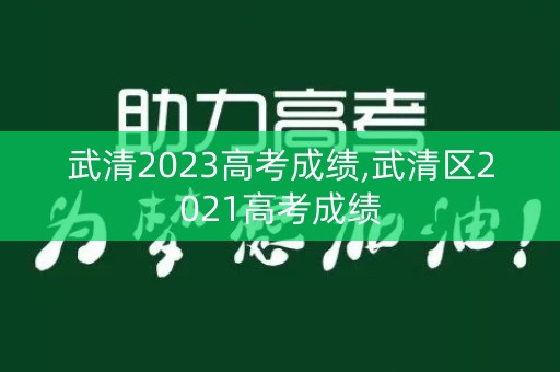 武清2023高考成绩,武清区2021高考成绩