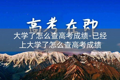 大学了怎么查高考成绩-已经上大学了怎么查高考成绩