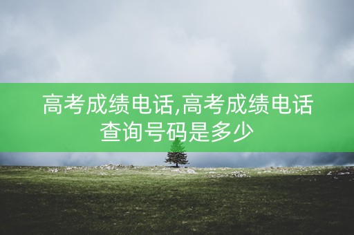 高考成绩电话,高考成绩电话查询号码是多少