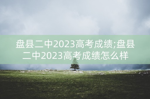 盘县二中2023高考成绩;盘县二中2023高考成绩怎么样