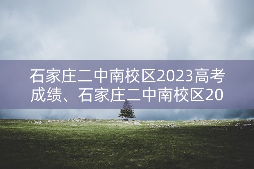 石家庄二中南校区2023高考成绩、石家庄二中南校区2023高考成绩单