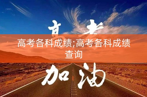 高考各科成绩;高考各科成绩查询