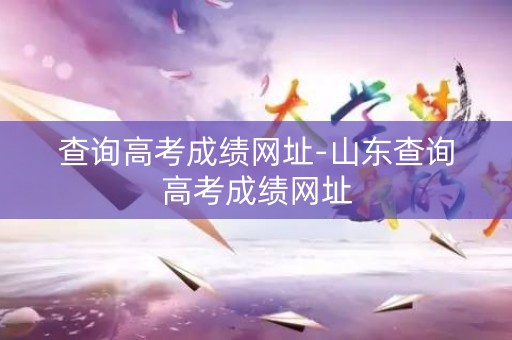 查询高考成绩网址-山东查询高考成绩网址