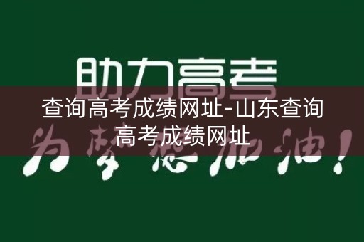 查询高考成绩网址-山东查询高考成绩网址