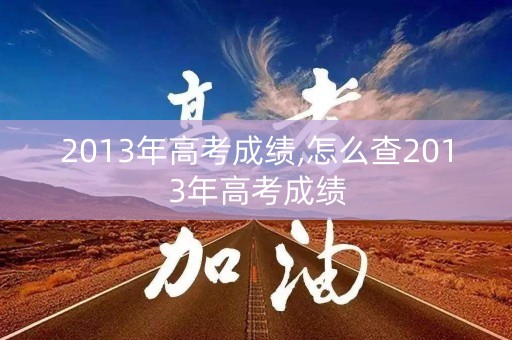 2013年高考成绩,怎么查2013年高考成绩