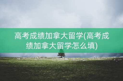 详细阅读:高考成绩加拿大留学(高考成绩加拿大留学怎么填) 高考成绩加拿大留学(高考成绩加拿大留学怎么填)