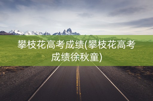 攀枝花高考成绩(攀枝花高考成绩徐秋童)