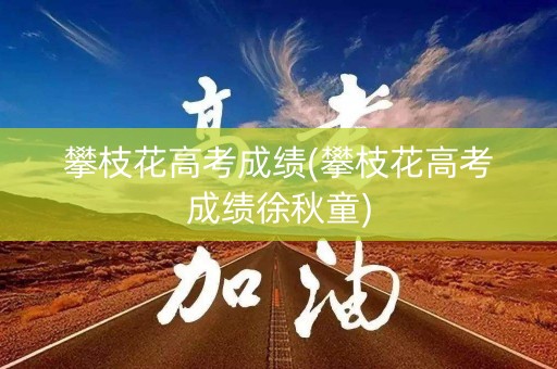攀枝花高考成绩(攀枝花高考成绩徐秋童)