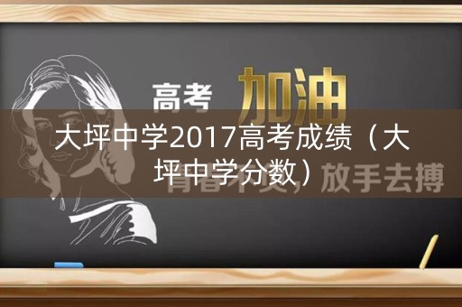 大坪中学2017高考成绩（大坪中学分数）