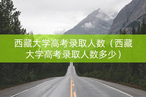 西藏大学高考录取人数（西藏大学高考录取人数多少）