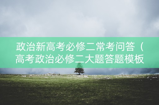 政治新高考必修二常考问答（高考政治必修二大题答题模板）