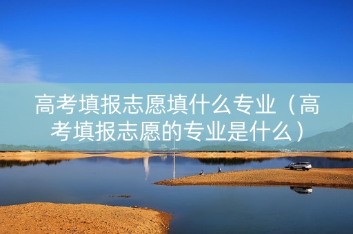 高考填报志愿填什么专业（高考填报志愿的专业是什么）