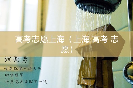 高考志愿上海（上海 高考 志愿）