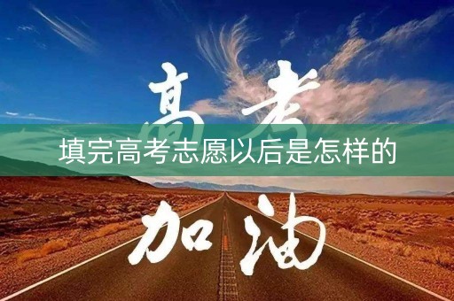 填完高考志愿以后是怎样的