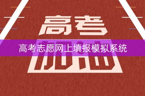 高考志愿网上填报模拟系统