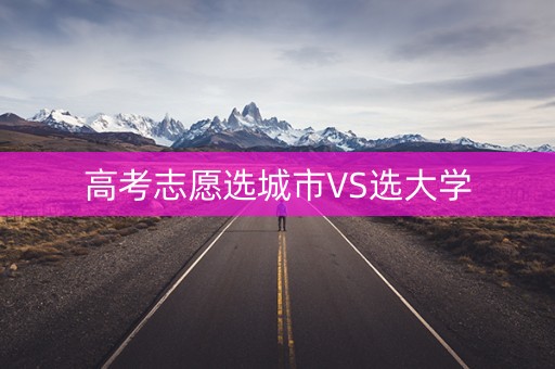 高考志愿选城市VS选大学