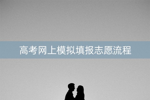 高考网上模拟填报志愿流程