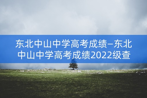 东北中山中学高考成绩—东北中山中学高考成绩2022级查询表图片