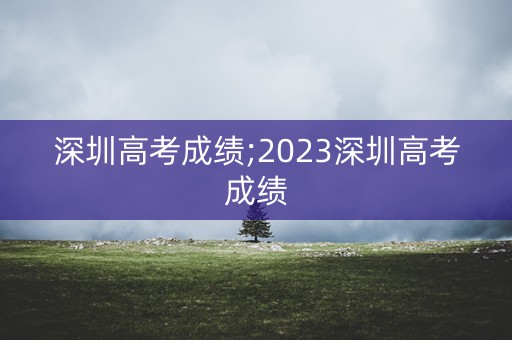 深圳高考成绩;2023深圳高考成绩