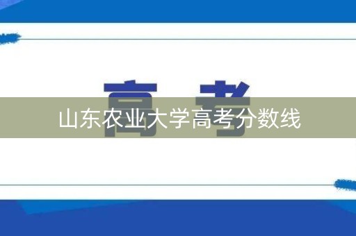山东农业大学高考分数线