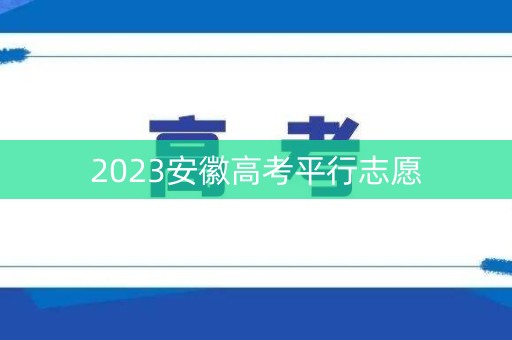 2023安徽高考平行志愿