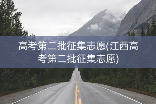 高考第二批征集志愿(江西高考第二批征集志愿)
