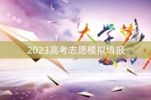 2023高考志愿模拟填报